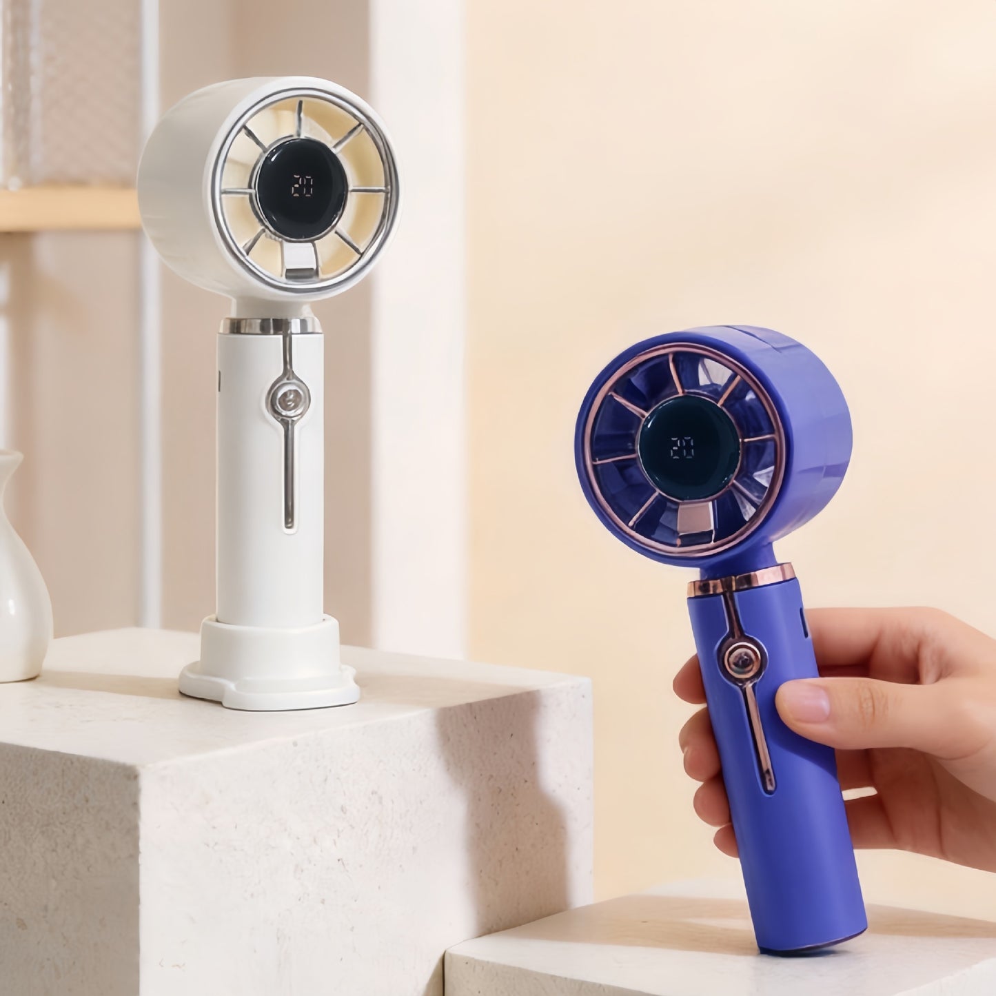 Damen Tragbarer Mini-Lüfter mit USB-Ladefunktion und stylischem Design Brehn