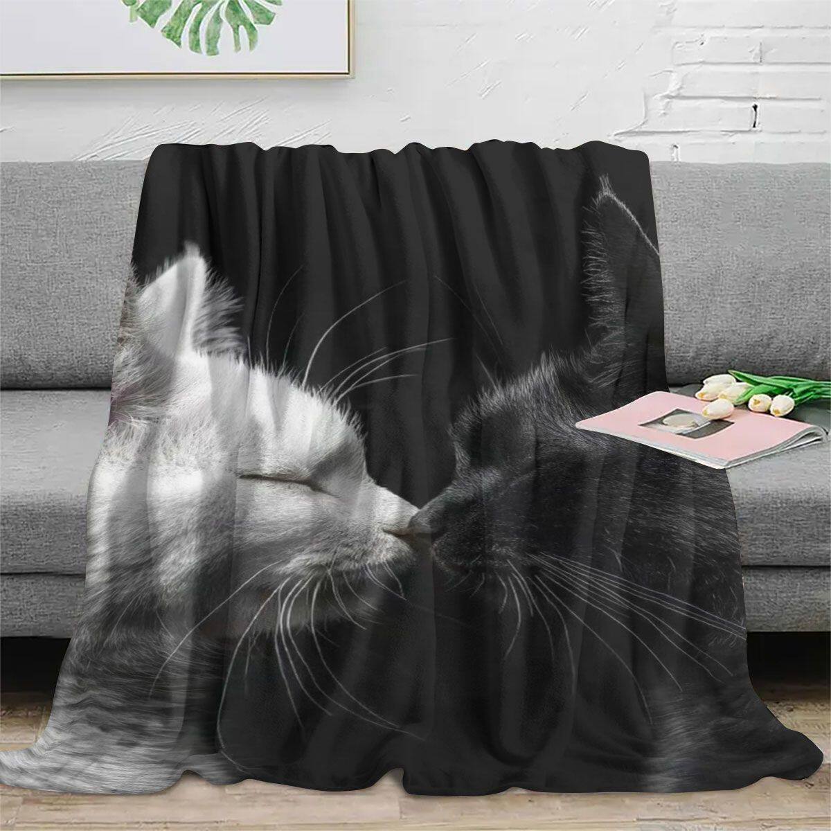 Künstlerische katzenmotivierte Fleece-Decke