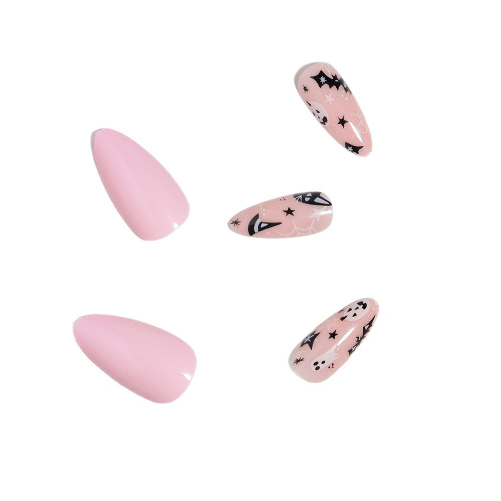 Künstlerisches Halloween-Themen Press-On Nageldesign Brehn