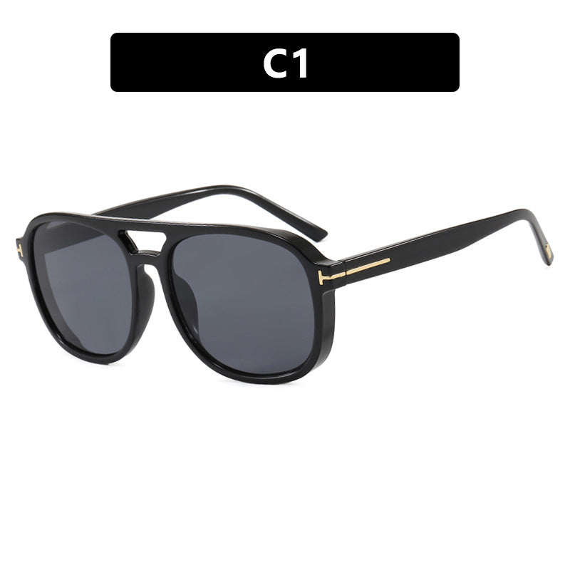 Damen quadratische Sonnenbrille mit luxuriösem Kunststoffrahmen und verspiegelten Gläsern Brehn