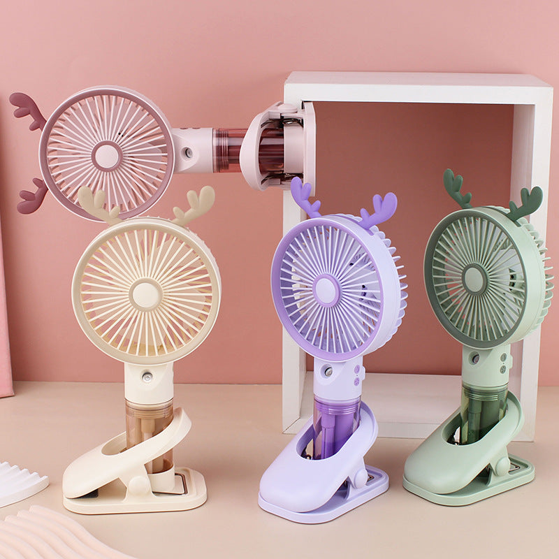 Damen Tragbarer Handventilator mit Sprühfunktion Brehn