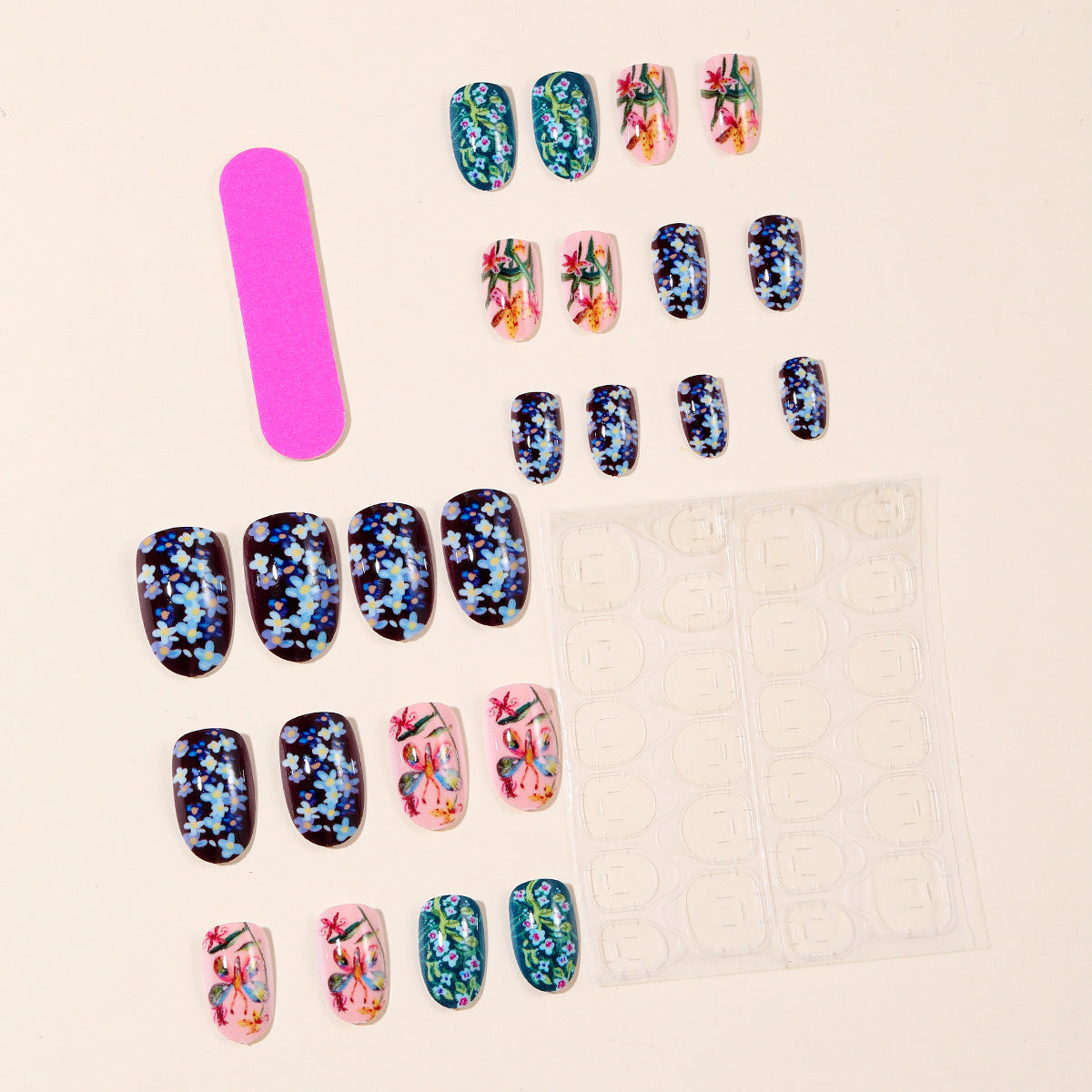 Vibrantes Floral Nail Art Design Brehn