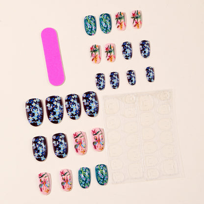 Vibrantes Floral Nail Art Design Brehn