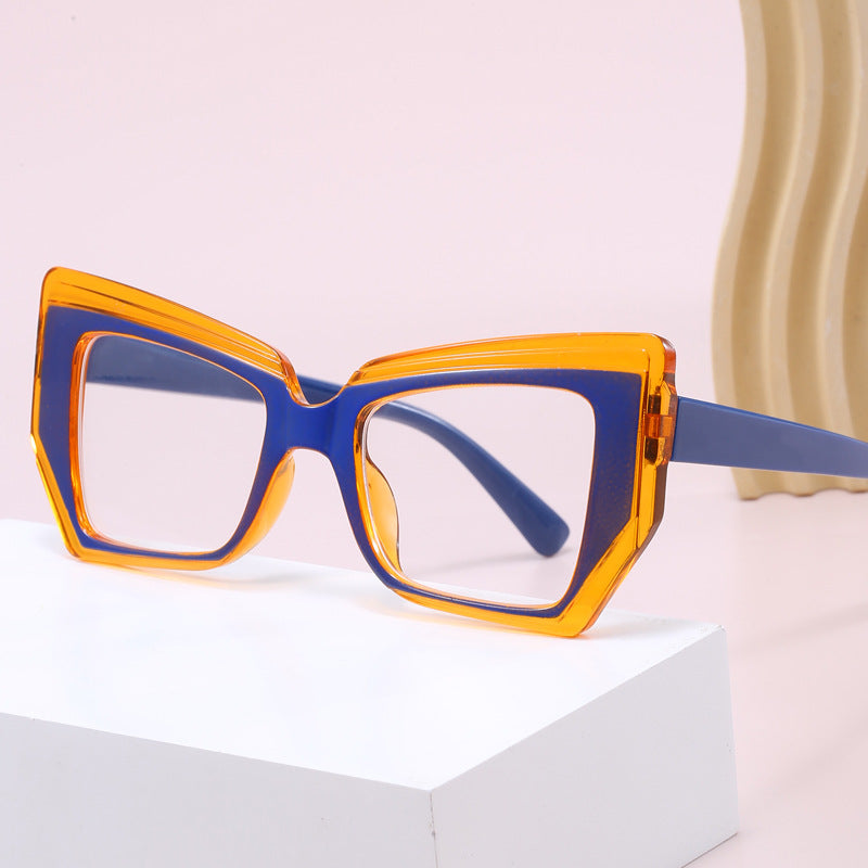 Damen Modische Brille mit auffälligem, geometrischem Rahmen Brehn