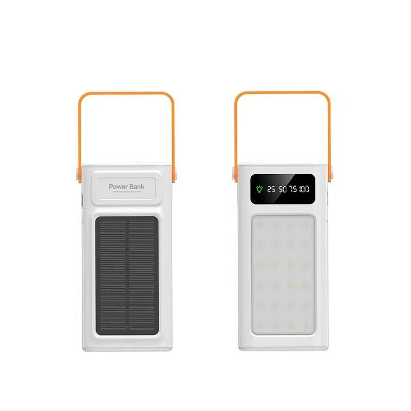 Tragbare Solar-Powerbank mit LED-Licht und digitale Ladeanzeige Brehn
