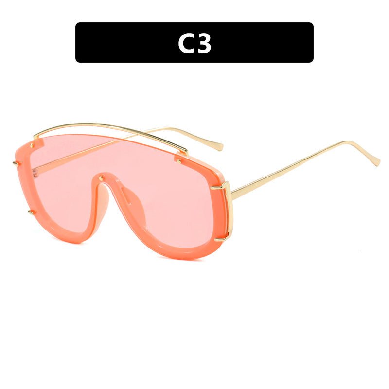 Damen futuristische Oversized-Sonnenbrille Brehn