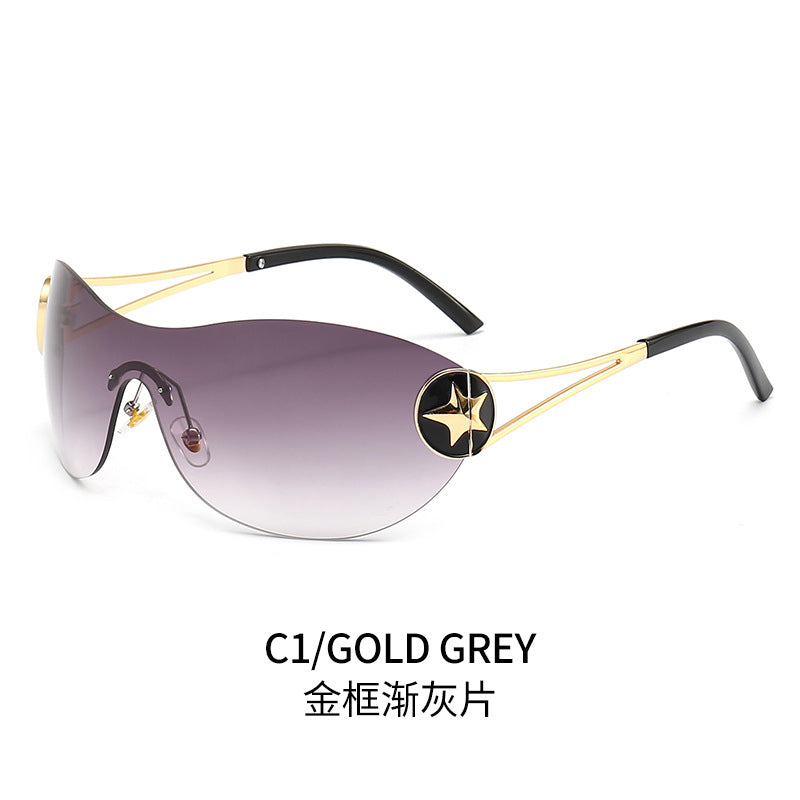Damen Modische Sonnenbrille mit transparentem Design und stilvollen Akzenten Brehn