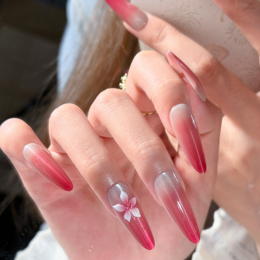 Künstlerisches Floral Design Press-On Nagel Set Brehn