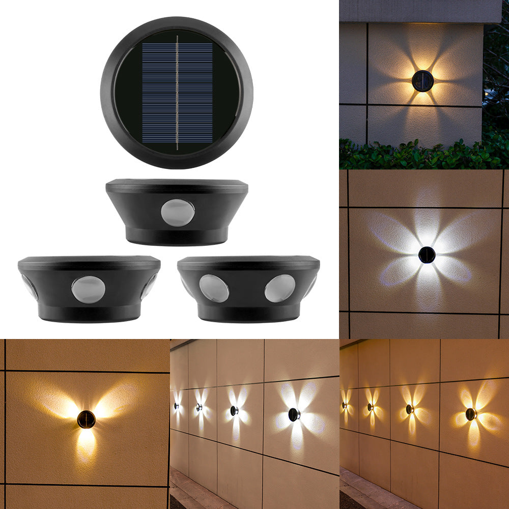 Outdoor Solar Wandlicht Multi-Beam LED Dekorative Akzent Brehn