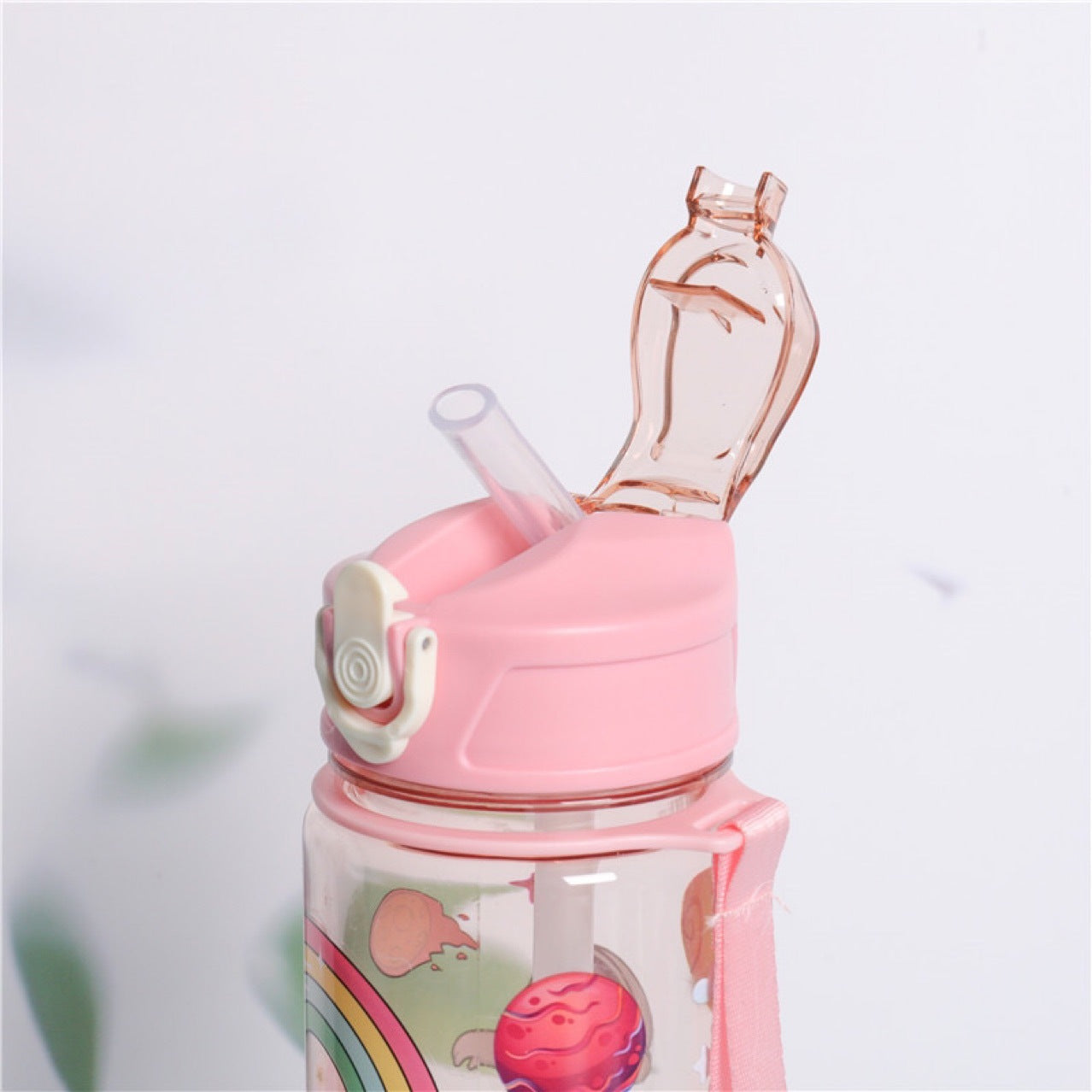 Damen Motivierende Tritan Trinkflasche mit praktischem Klappverschluss Brehn