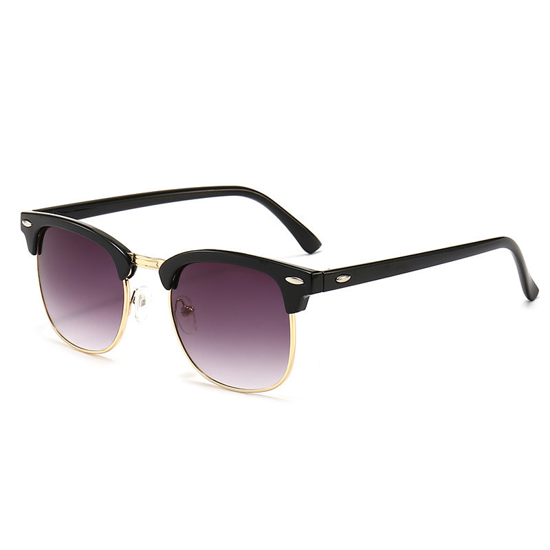 Damen modische Retro-Sonnenbrille mit metallischem Rahmen Brehn
