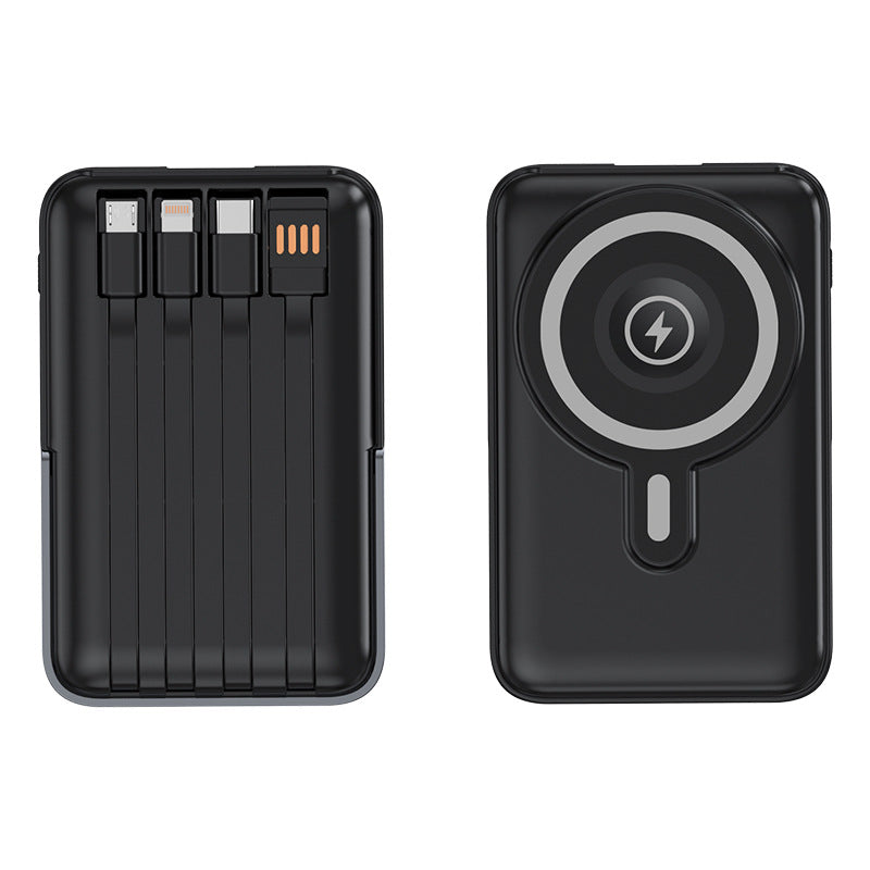 Tragbare Powerbank mit Integrierten Ladekabeln und Magsafe-Funktion Brehn