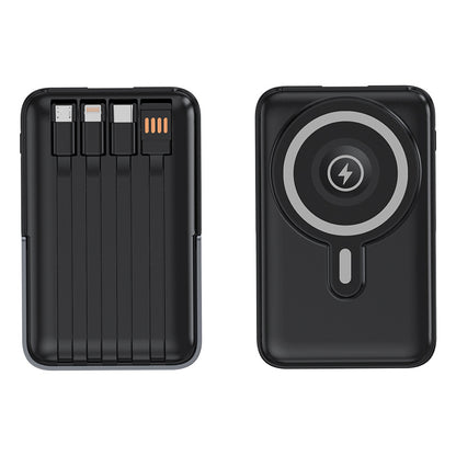 Tragbare Powerbank mit Integrierten Ladekabeln und Magsafe-Funktion Brehn
