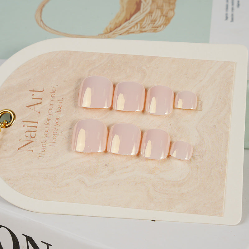Glänzendes kurzes Press-On-Nagelset Brehn