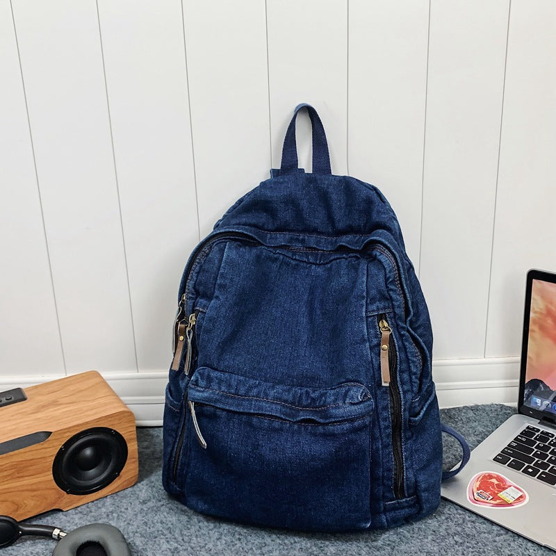 Lässiger Denim Schulrucksack