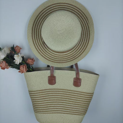 Strandtasche und Sonnenhut Set Brehn