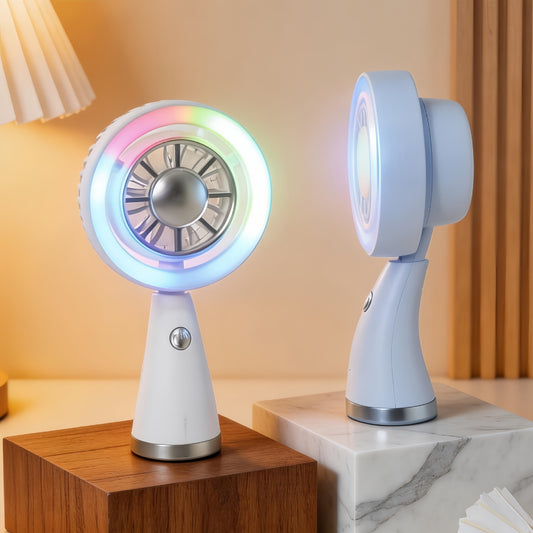 Damen Tragbarer RGB Handventilator mit USB-Ladefunktion Brehn