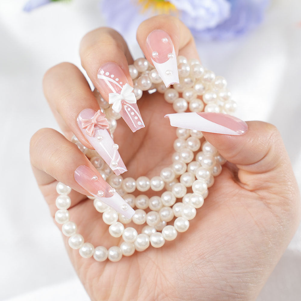Elegante Premium Dekorative Press-On Nagelspitzen Brehn