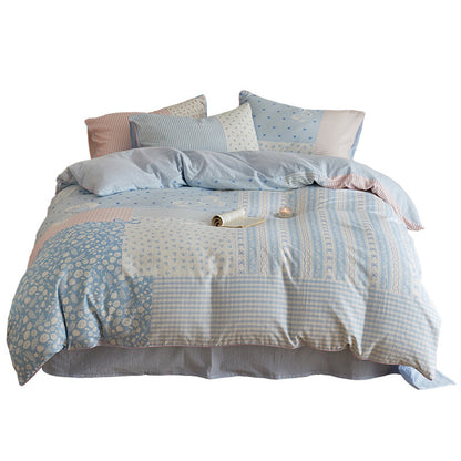Patchwork-Baumwoll-Bettwäschegarnitur im Vintage-Patchwork-Design