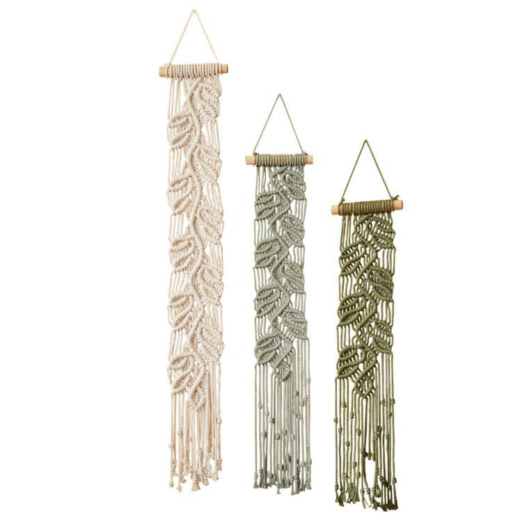 Macrame Blatt Wandkunst Dekor Brehn