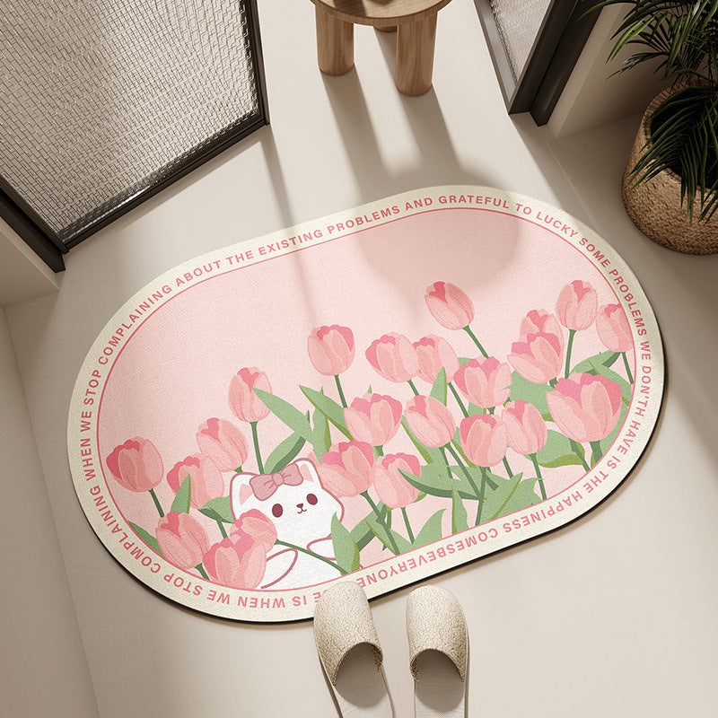 Blumenmuster Absorbierende Badematte Brehn