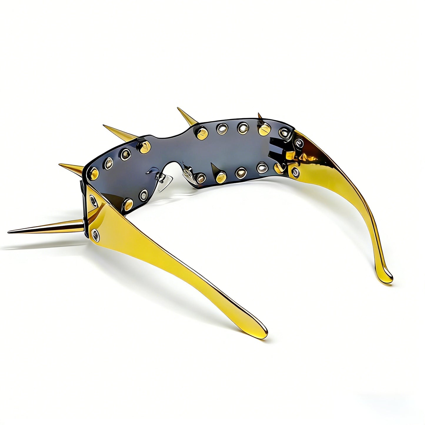 Damen Sportliche Sonnenbrille mit auffälligem Design und Spikes Brehn