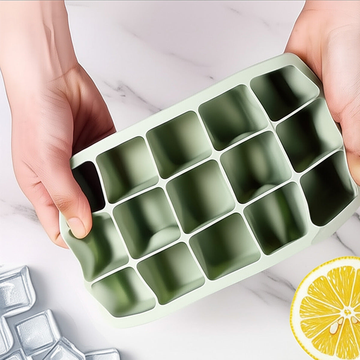 Silikon-Eiswürfelform mit Praktischer Aufbewahrungsbox Brehn