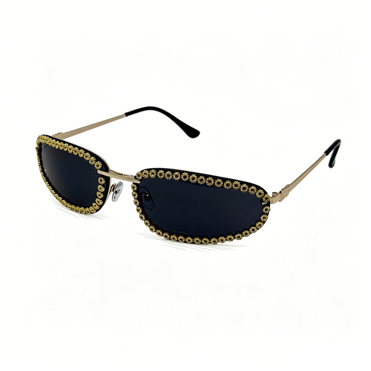 Damen modische Sonnenbrille mit funkelndem Strassbesatz Brehn