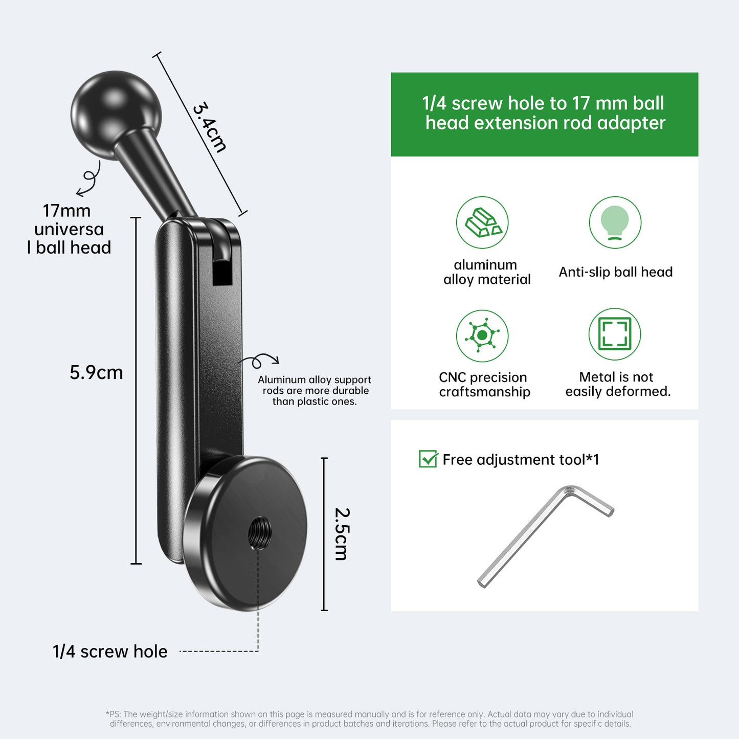 Unisex Adapter für 17 mm Kugelkopf Brehn