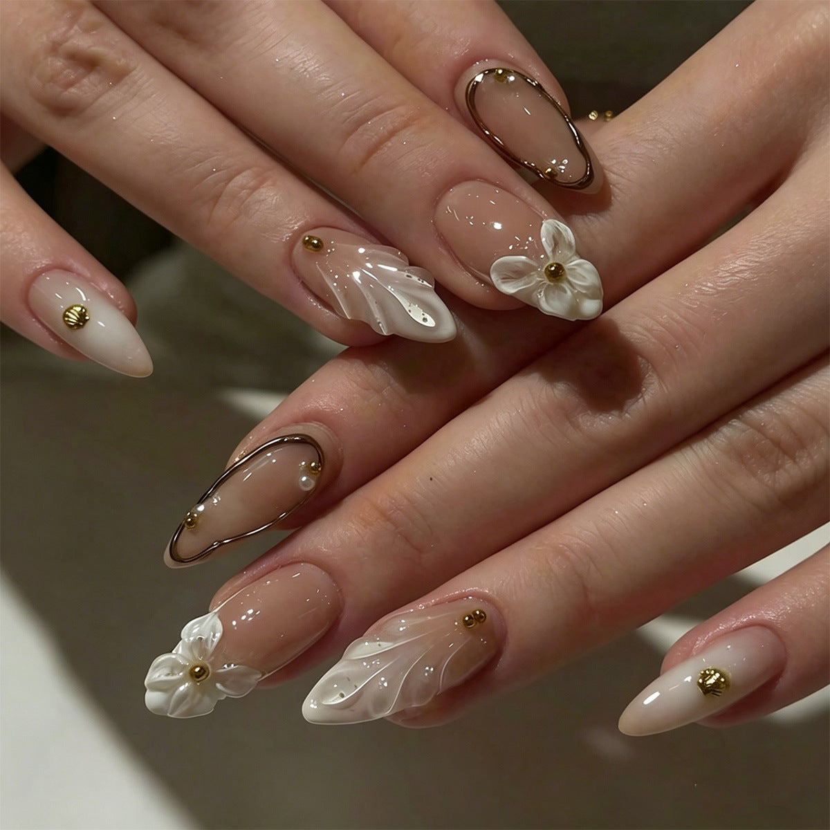 Floral Elegance Press-On Nagel Tipps Brehn