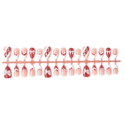 Dekoratives, urlaubsthemenbasiertes Press-On-Nagelset Brehn