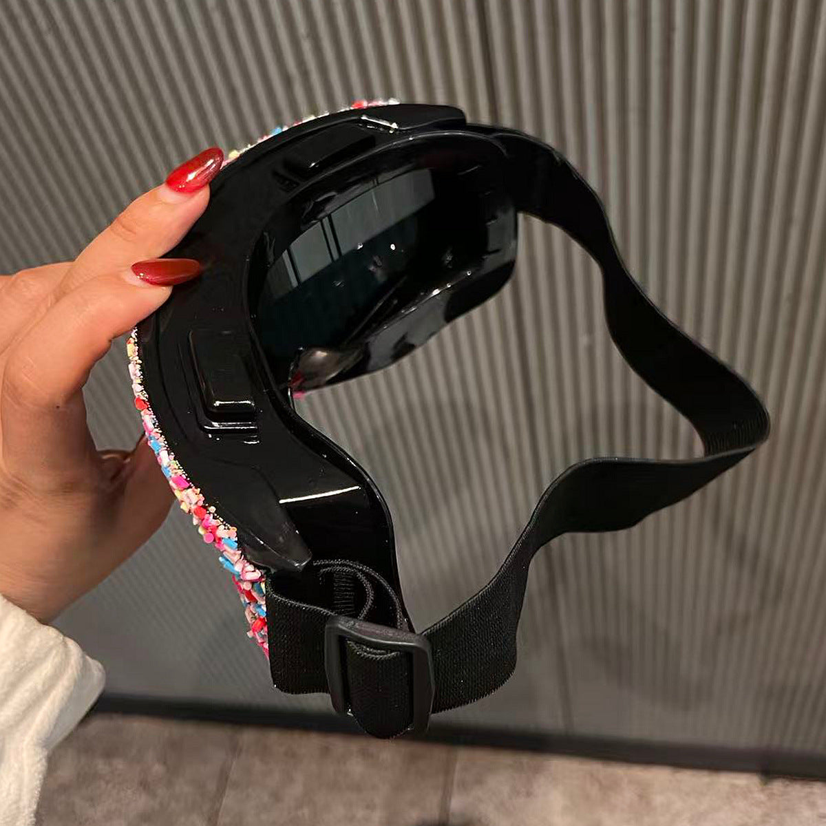Damen stylische Skibrille mit einzigartigem Dekor Brehn