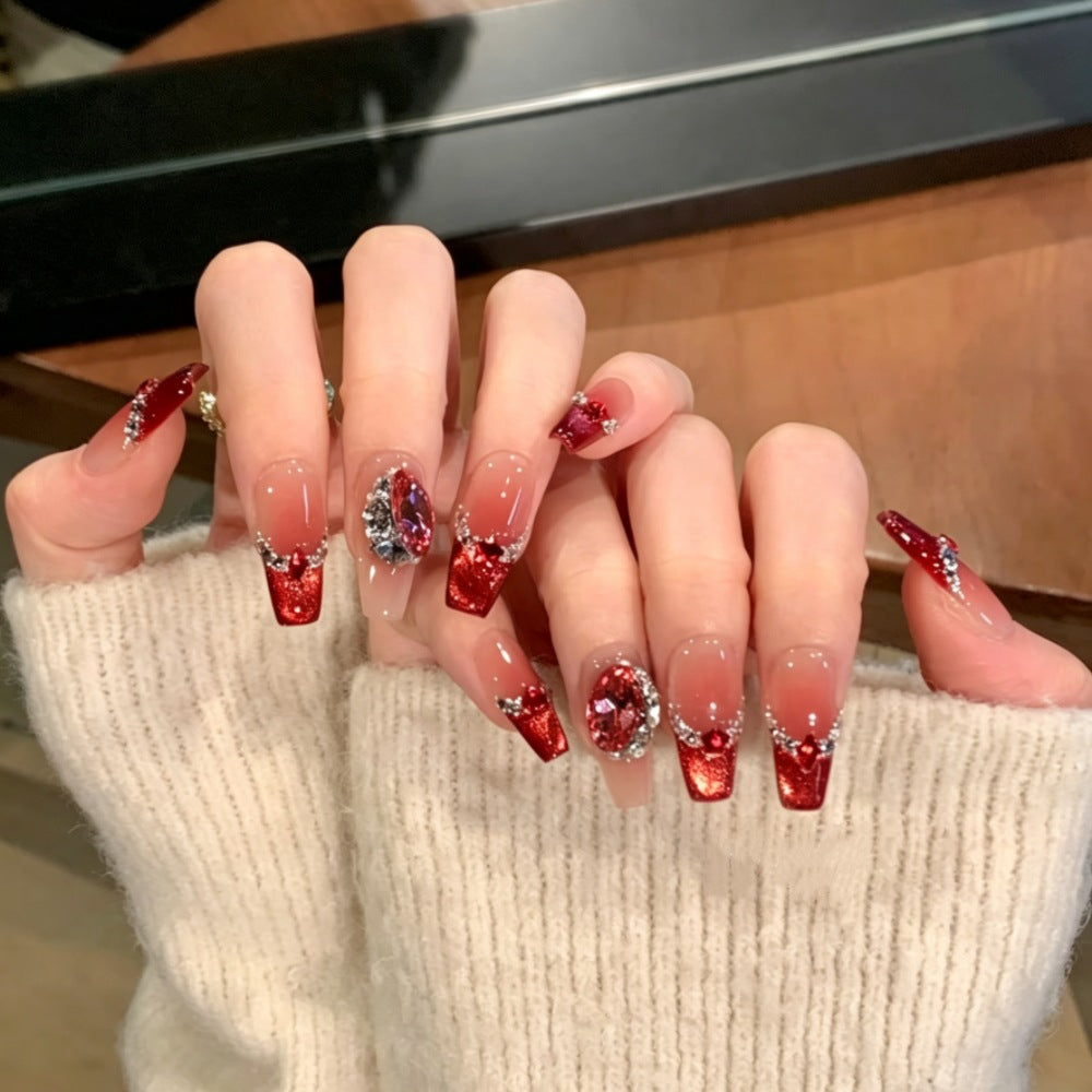 Luxuriös Glitzerndes Press-On Nagelset Brehn