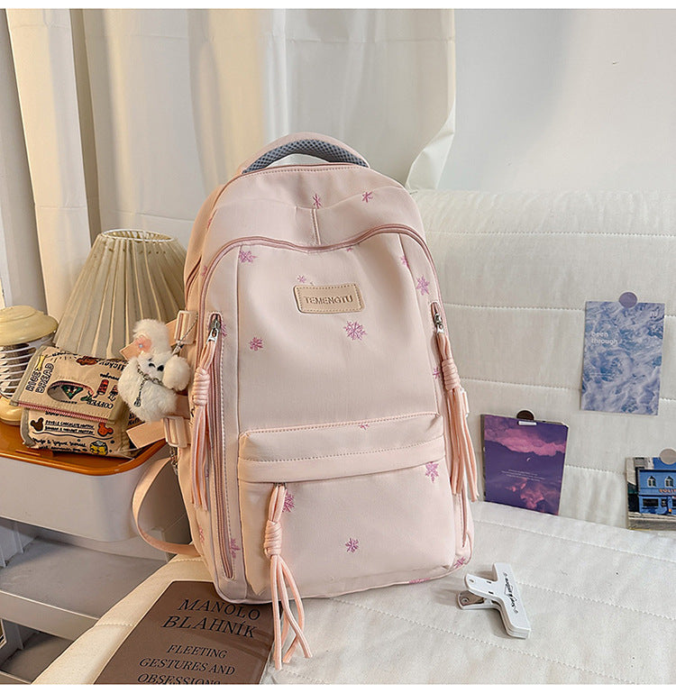 Elegante gestickte Schulrucksack