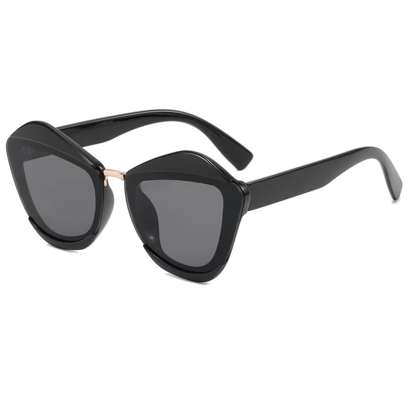 Damen auffällige Designer-Sonnenbrille mit extravagantem Rahmen Brehn