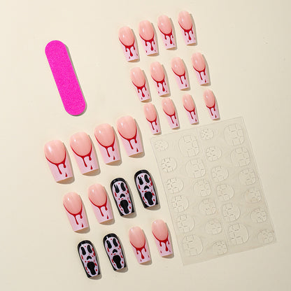 Gothic Blood-Spatter Acryl-Nagelkunst Extensions Brehn