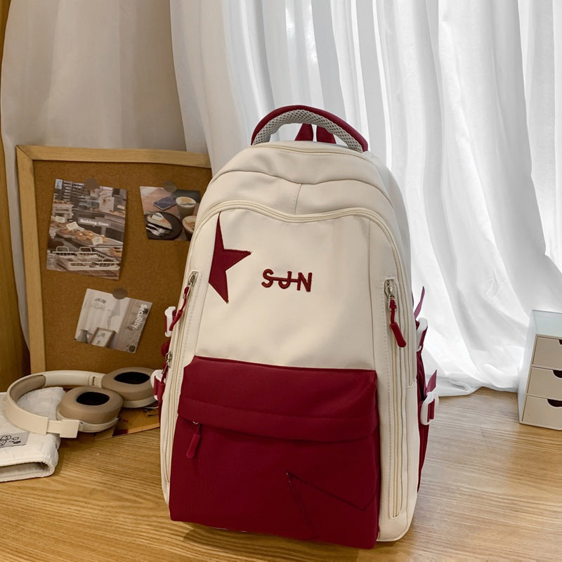 Multifunktionaler leichter Schulrucksack mit Sternenverzierung