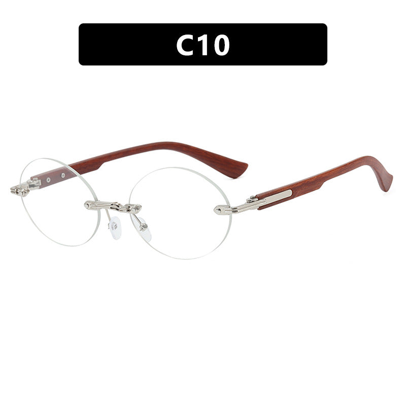 Damen runde Sonnenbrille mit elegantem Holzrahmen und UV-Schutz Brehn