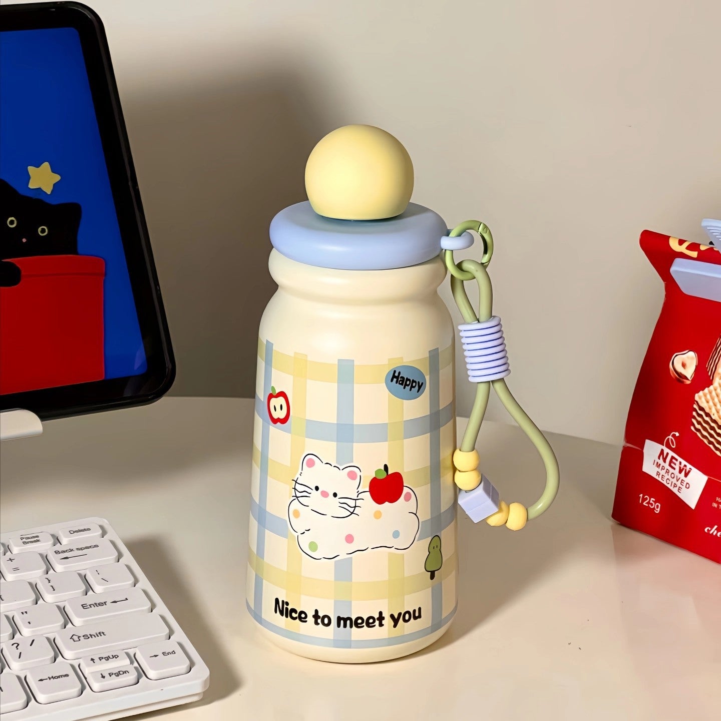 Damen Isoliertrinkflasche mit verspieltem Hundemotiv Brehn
