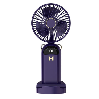 Damen tragbarer Handventilator mit LED-Display und einstellbarer Geschwindigkeit Brehn