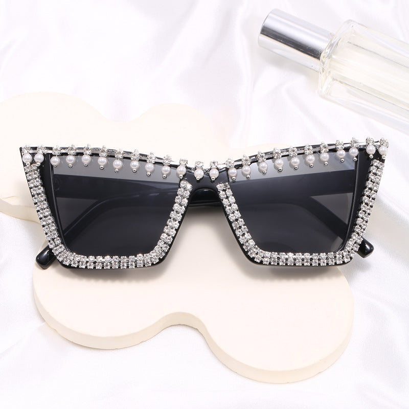 Damen Glamouröse Designer-Sonnenbrille mit funkelndem Rahmen Brehn