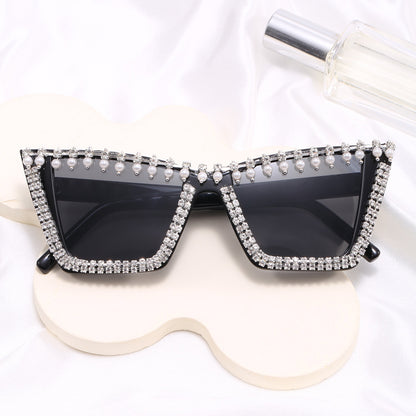 Damen Glamouröse Designer-Sonnenbrille mit funkelndem Rahmen Brehn