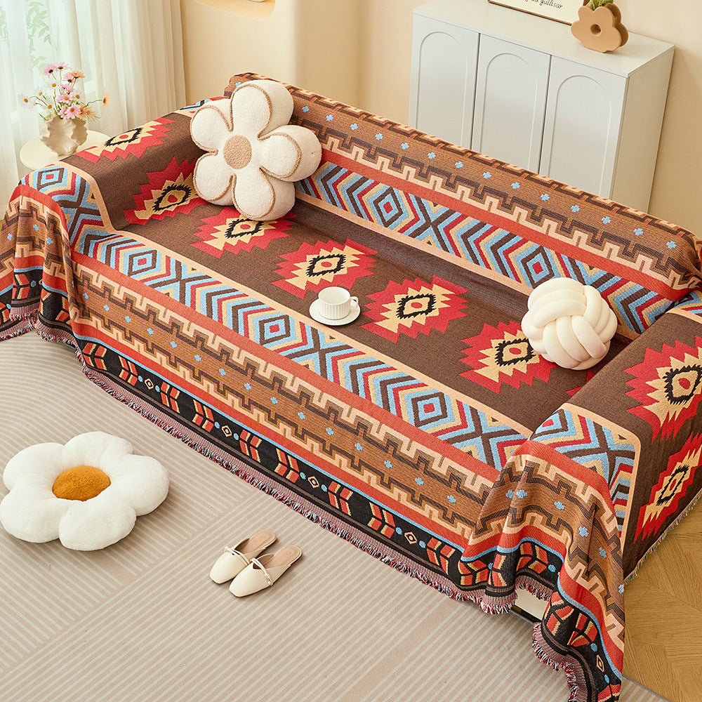 Bohemian gemusterte Sofa-Wurfdecke