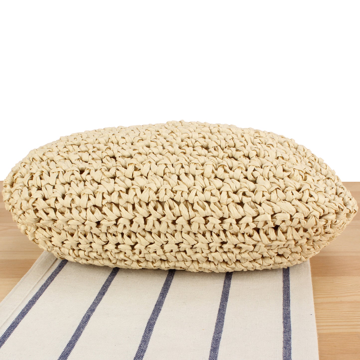 Umhängetasche Aus Handgeknüpftem Naturmaterial mit Elegantem Kettenriemen Brehn