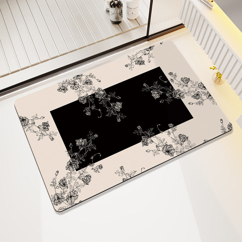 Blumenmuster Badezimmermatte Brehn