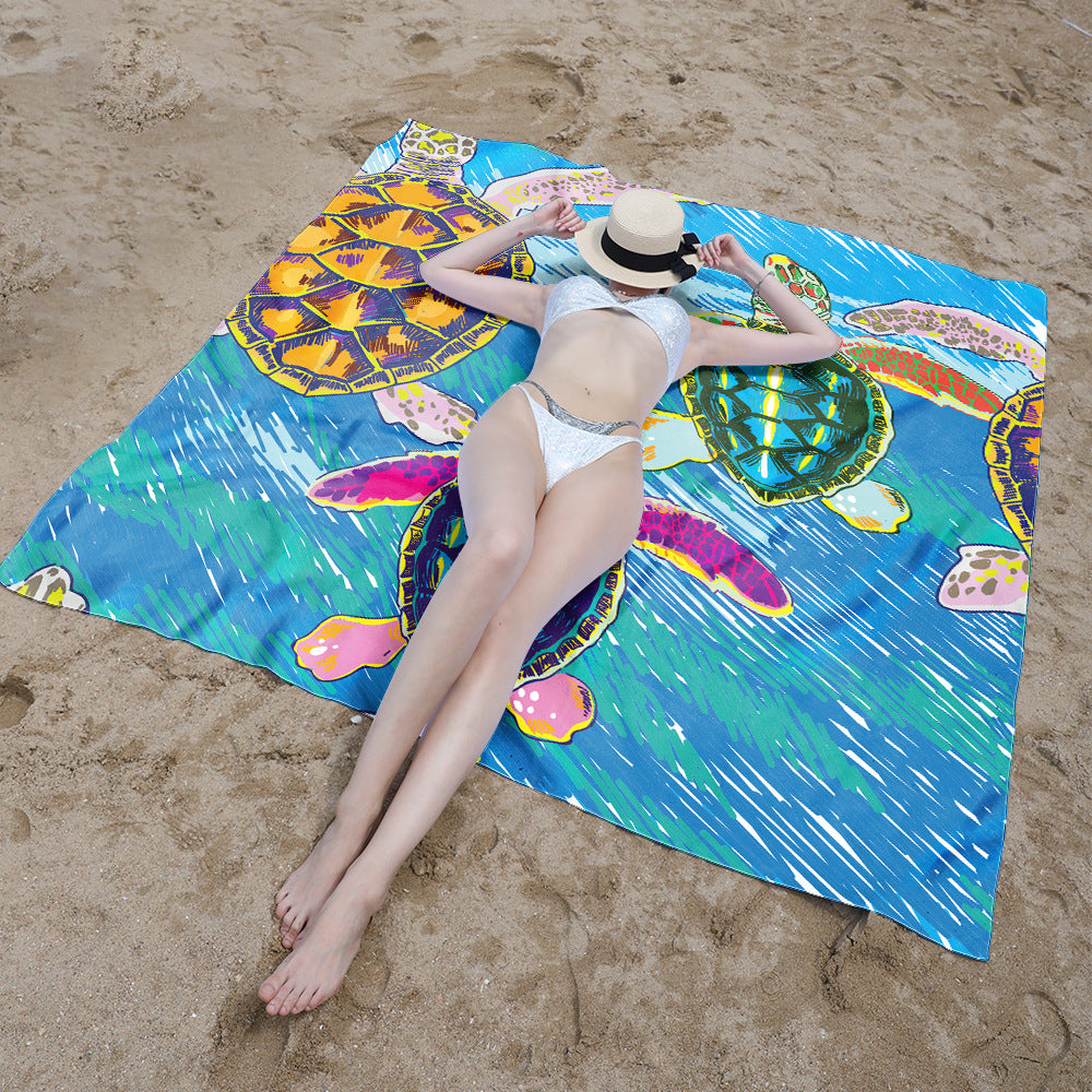Stranddecke mit farbenfrohem Schildkrötenmuster Brehn