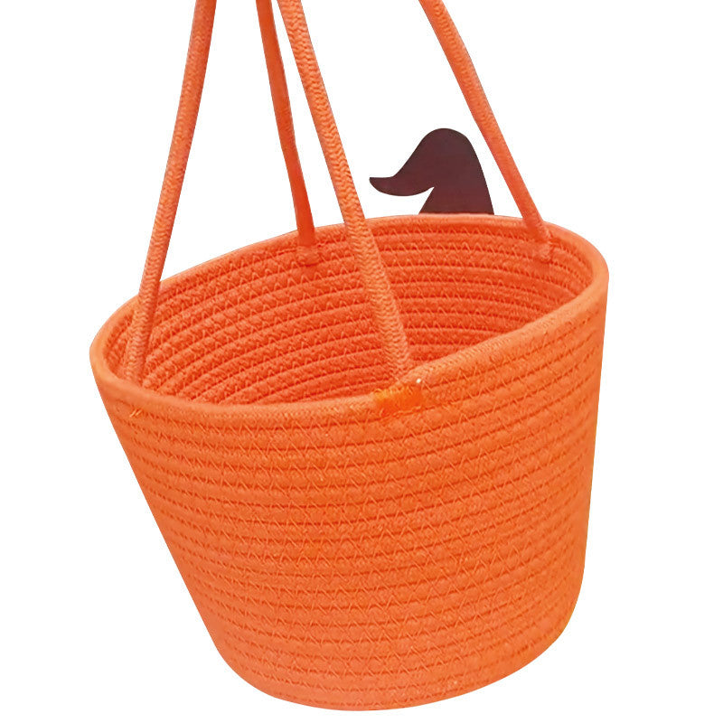 Damen Halloween Korb mit Zauberhut-Motiv Brehn