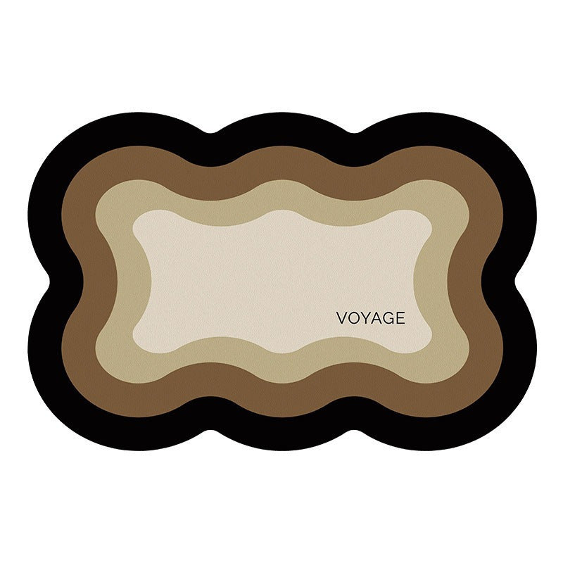 Stylische wolkenförmige Badematte