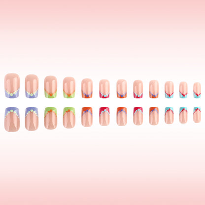Bunt Punkt Design Nagelkunst Brehn