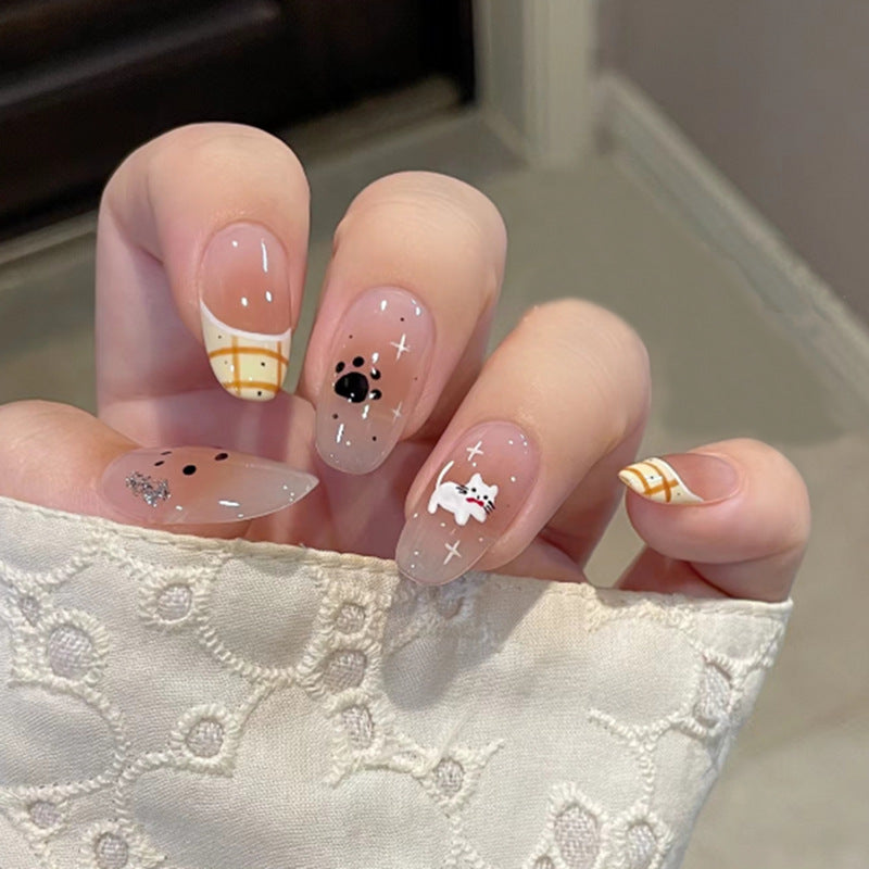 Dekoratives tierisches Druck-Nagelkunst Brehn